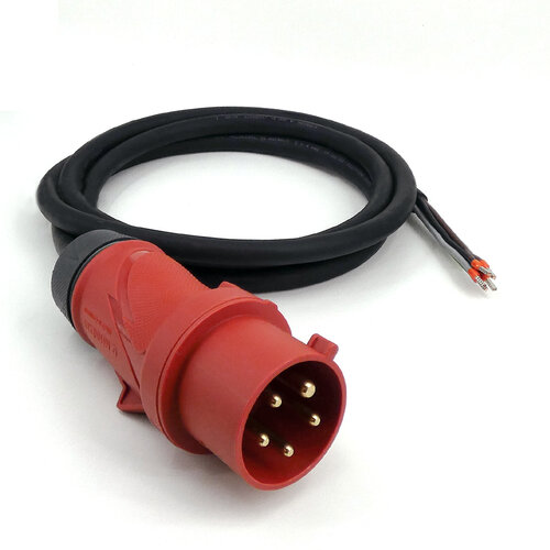 Kabelsopmaat.nl Aansluitkabel 1mtr CEE 5P 32A 5G4mm2 H07RN-F PRO Kabelsopmaat.nl Aansluitkabel 1mtr CEE 5P 32A 5G4mm2 H07RN-F PRO