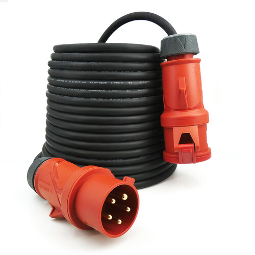 Kabelsopmaat.nl Verlengkabel CEE 32A 5P 20M 5G2,5mm2 H07RN-F PRO Kabelsopmaat.nl Verlengkabel CEE 32A 5P 20M 5G2,5mm2 H07RN-F PRO