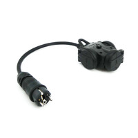 Verloopkabel  Randaarde PRO 0,5mtr 3G2,5mm2 > 3-weg H07RN-F