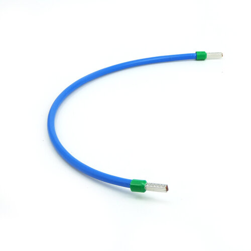 Kabelsopmaat.nl Groepenkast draadbrug universeel 6mm2 20cm Blauw H07V2-K Kabelsopmaat.nl Groepenkast draadbrug universeel 6mm2 20cm Blauw H07V2-K