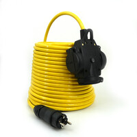 Verlengkabel  Randaarde PRO 2mtr 3G2,5mm2 > 3-weg H07BQ-F