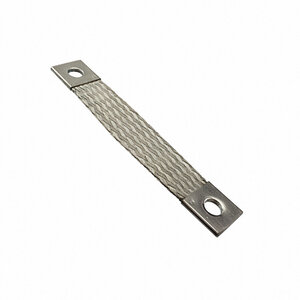 Kabelsopmaat.nl Vlakke aardlitze 10mm2 200mm M6/M6 vertind koperdraad