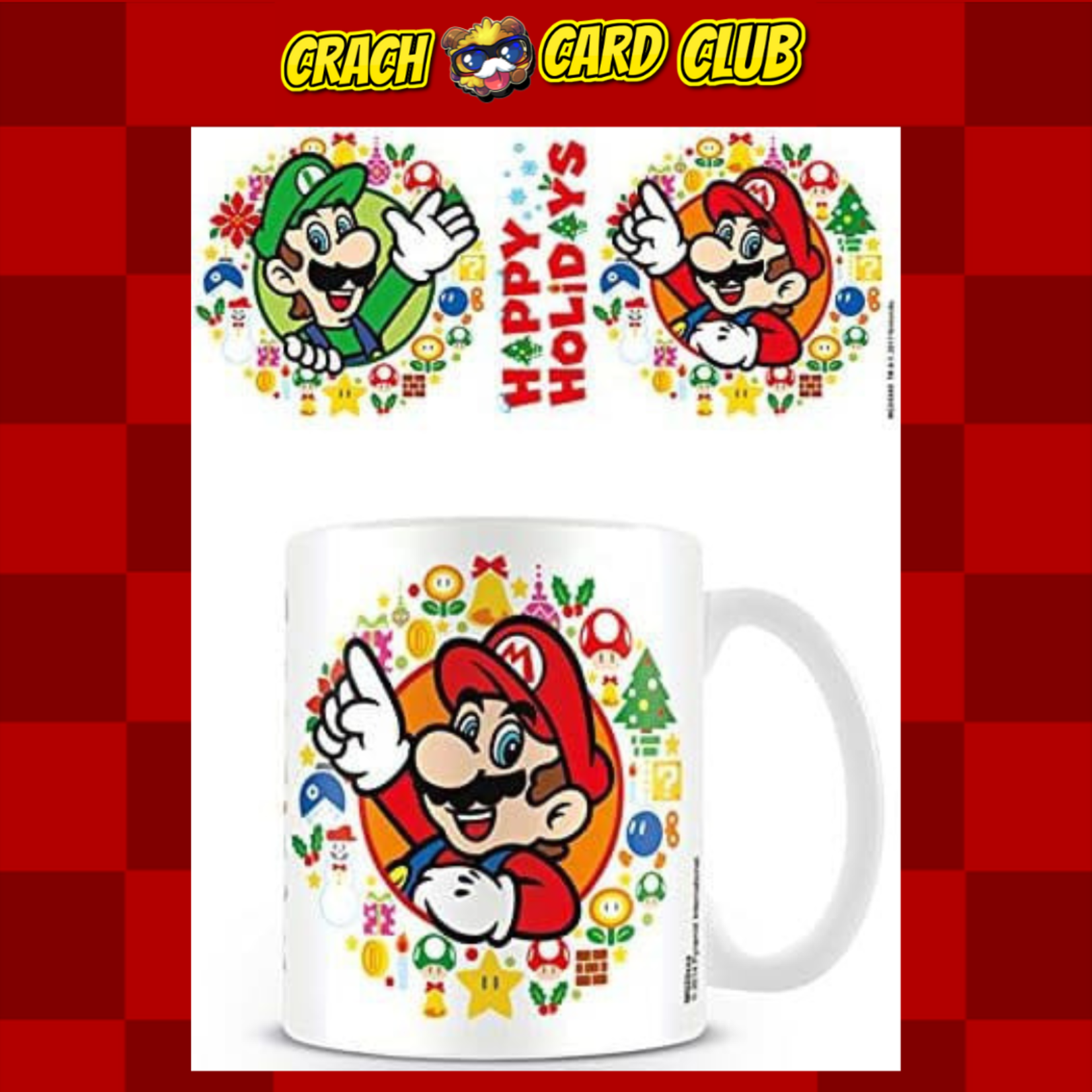 Nintendo Super Mario Mug Happy Holidays