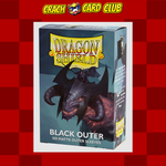 Dragon Shield Dragon Shield Standard size Outer Sleeves - Matte Black (100 Sleeves)