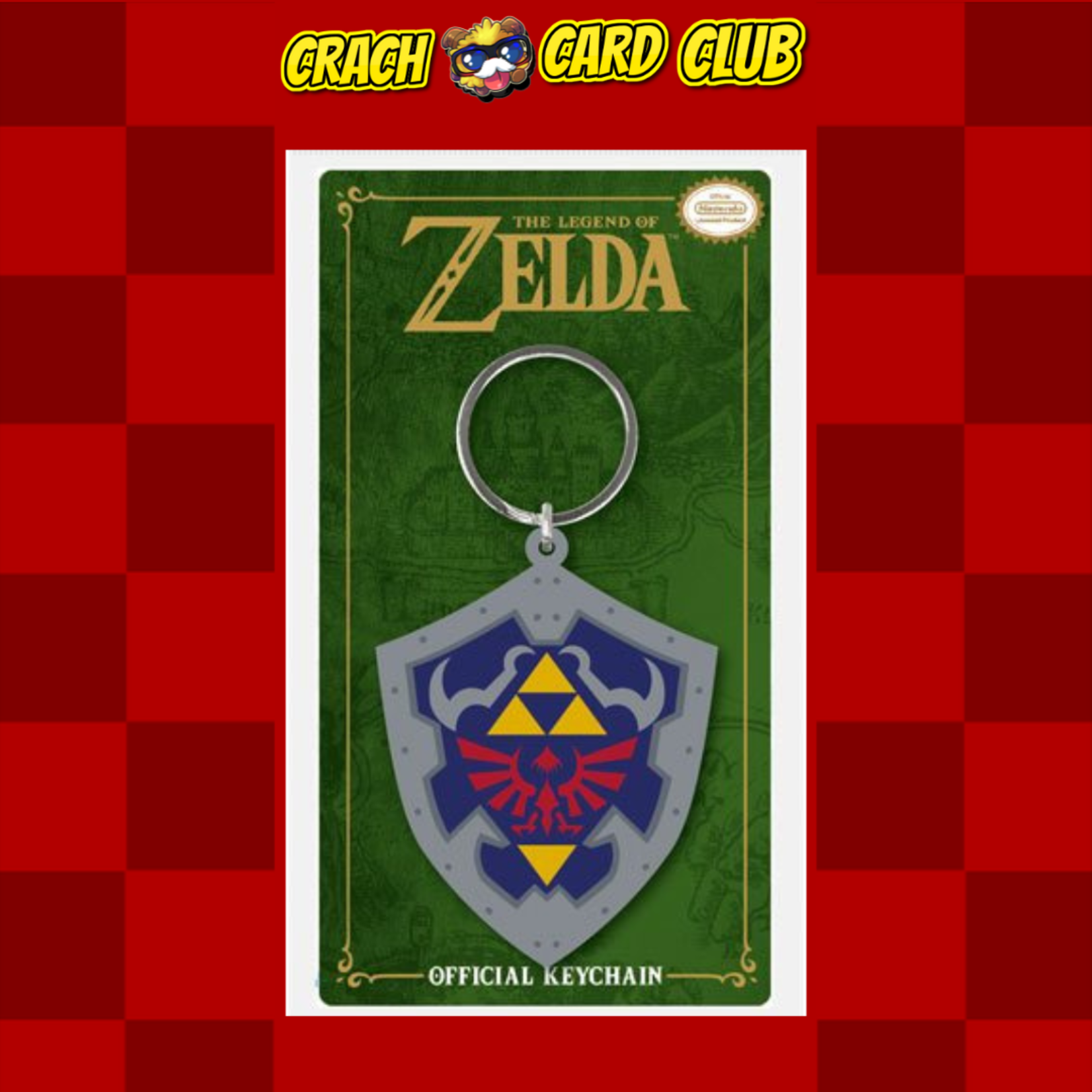 Nintendo Legend of Zelda Rubber Keychain Hylian Shield 6 cm