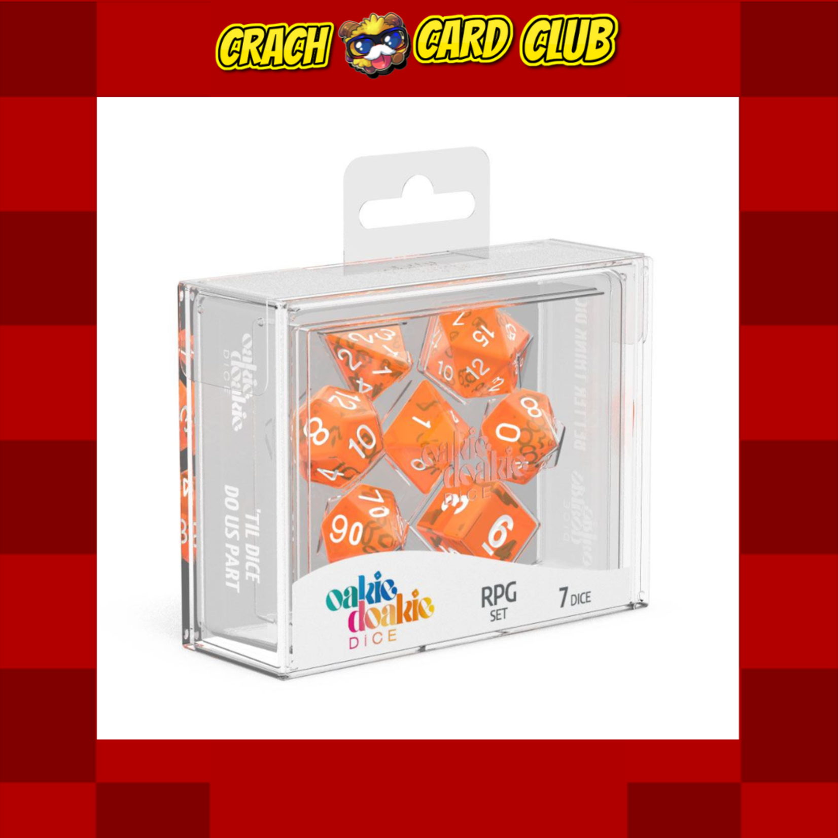 aokie doakie Copy of Oakie Doakie Dice RPG Set Marble - Red (7)