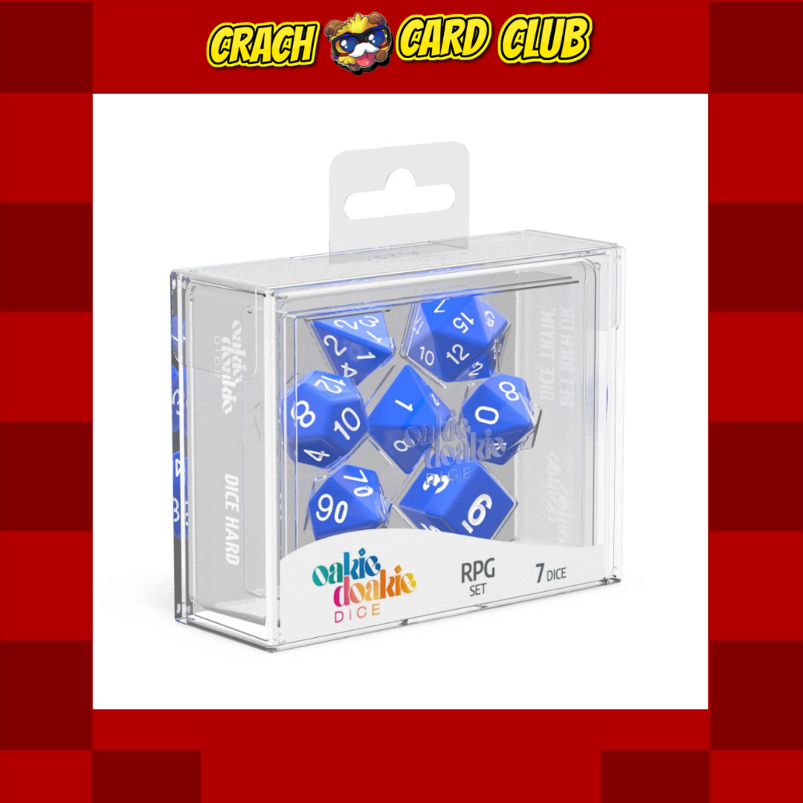 aokie doakie Oakie Doakie Dice RPG Set Solid - Blue (7)