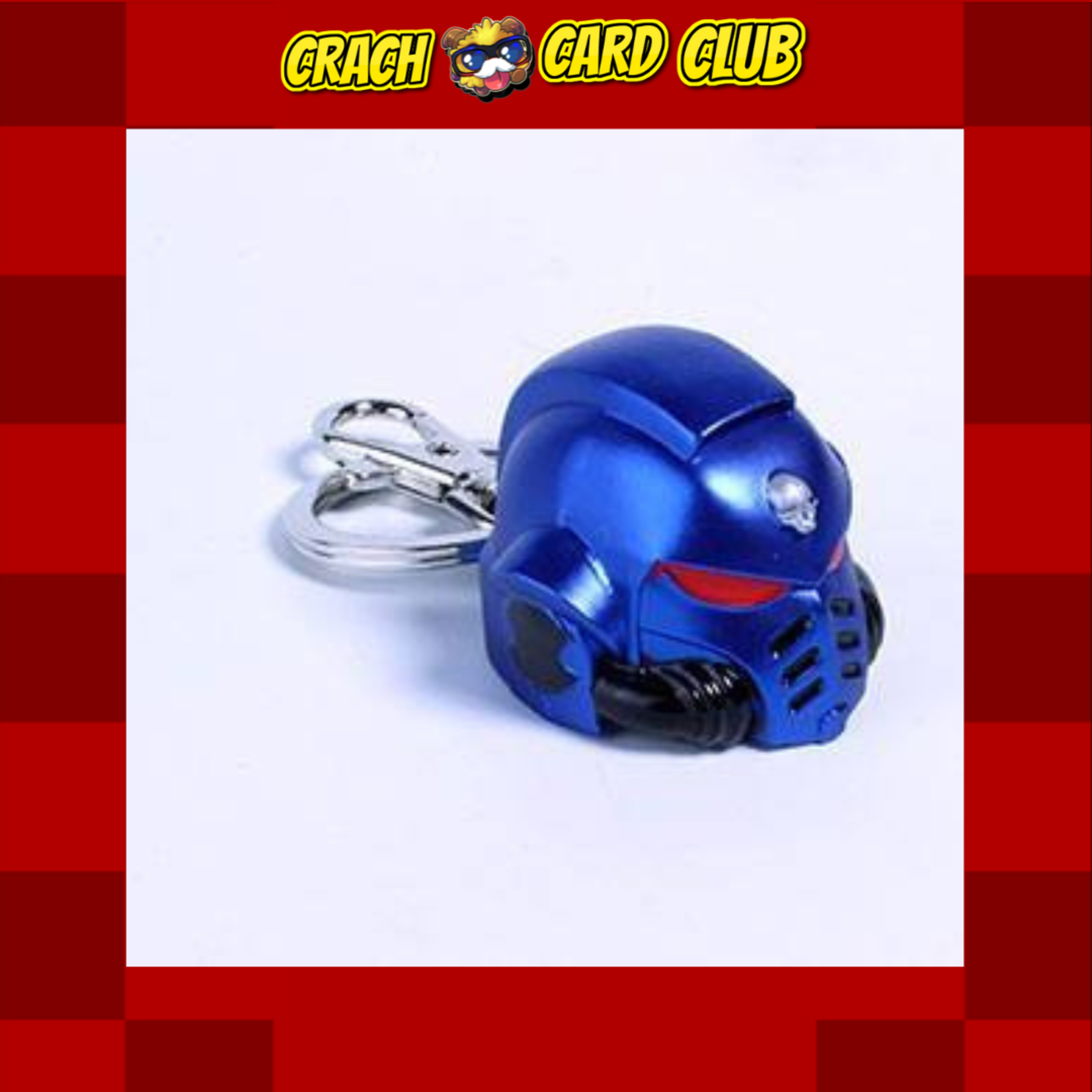 warhammer 40K Warhammer 40K Metal Keychain Space Marine Primaris Helmet Ultramarine