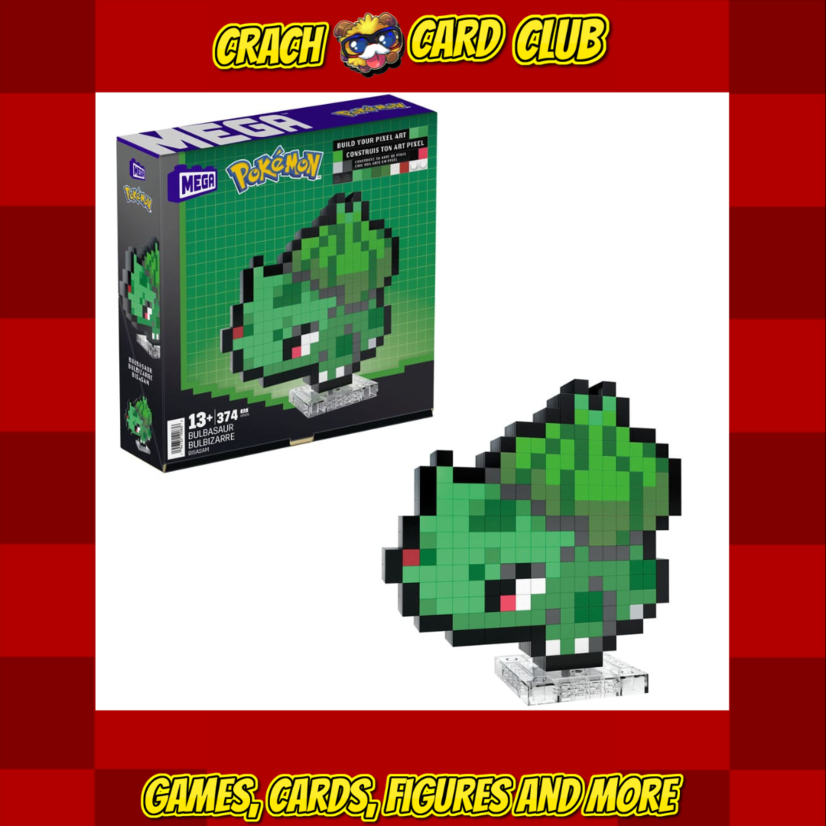 Pokemon Pokémon MEGA Construction Set Bulbasaur Pixel Art