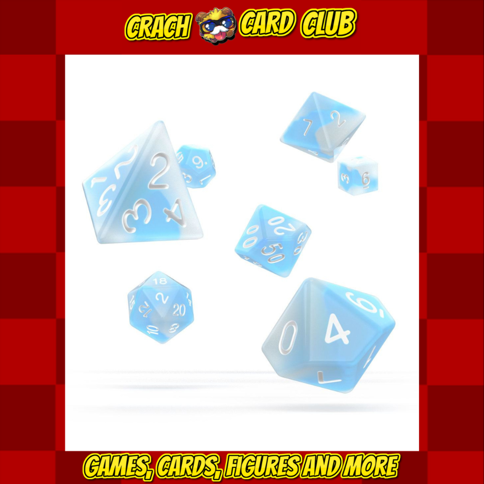 oakie doakie Oakie Doakie Dice RPG Set Glow in the Dark - Arctic (7)