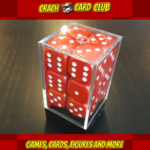 Chessex Chessex Opaque 16mm d6 with pips Dice Blocks (12 Dice) - Red w/white