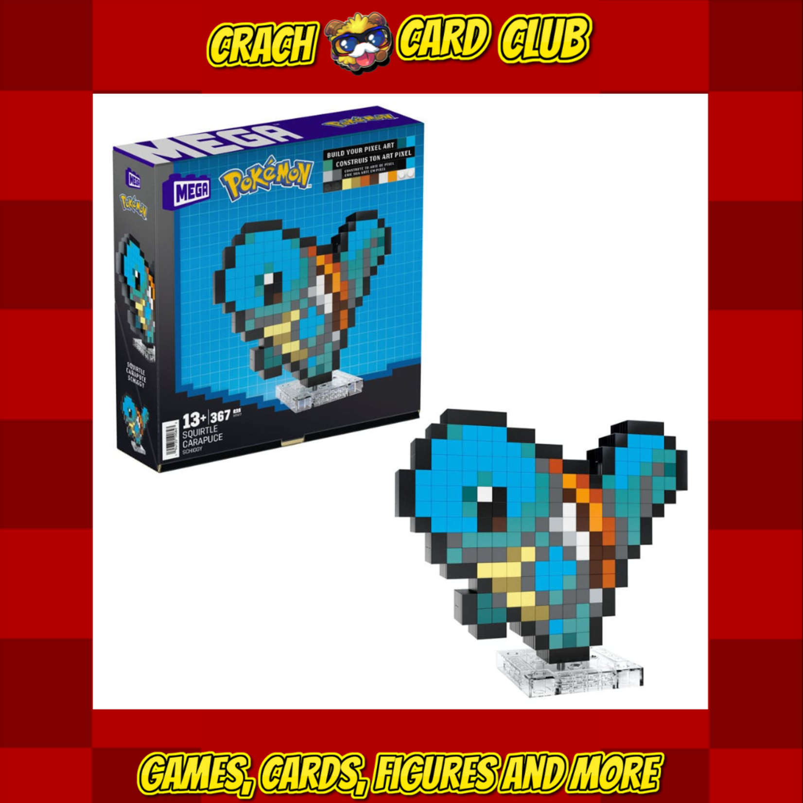 Pokemon Pokémon MEGA Construction Set Squirtle Pixel Art