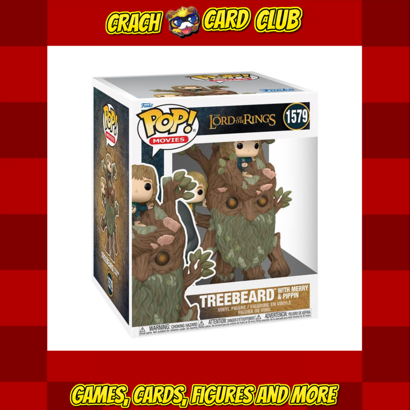 lord of the rings The Lord of the Rings Super Sized POP! Animation Vinyl Figure Treebeard w/Mary & Pip 15 cm