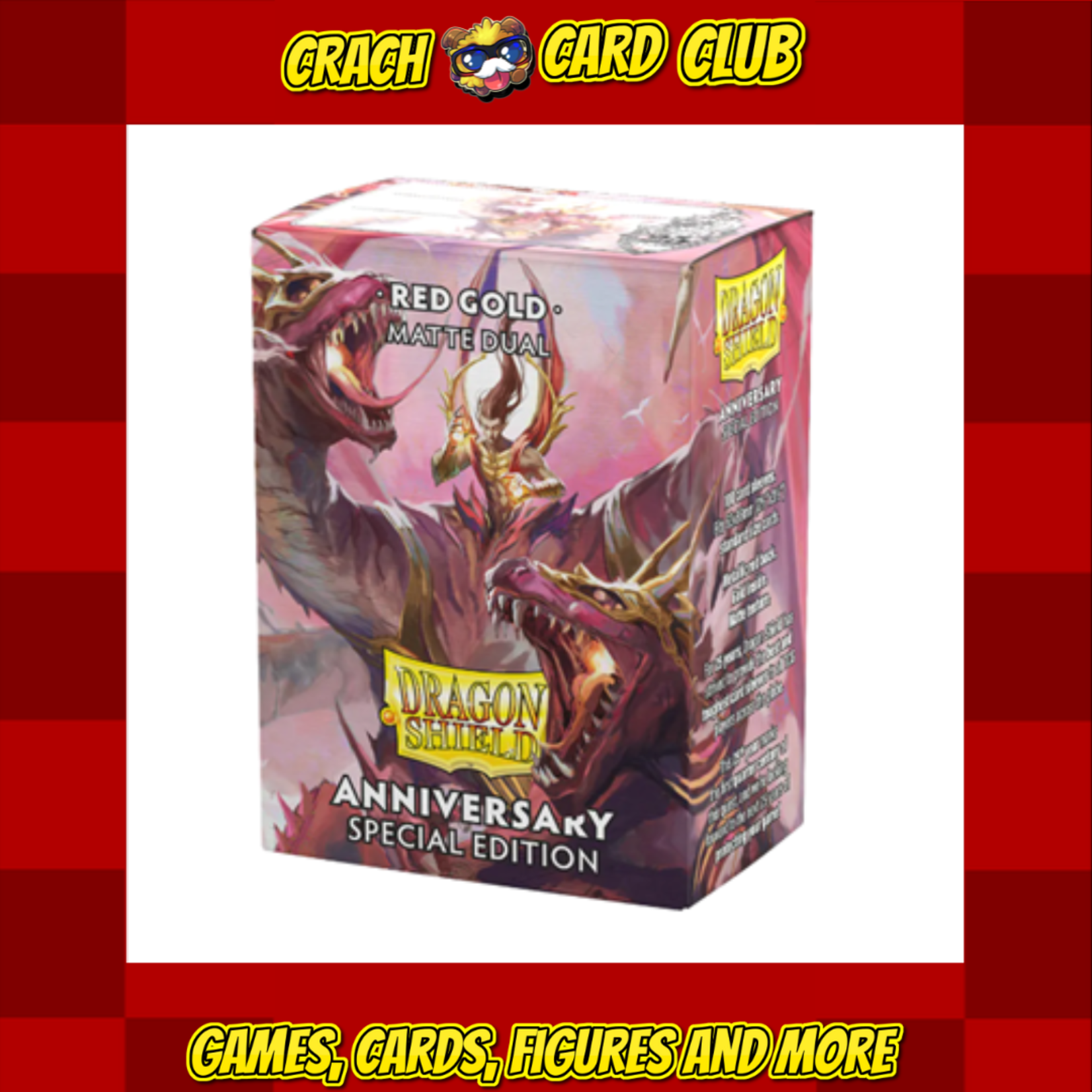 Dragon Shield Dragon Shield Standard Matte Dual Sleeves Special Edition - Red/Gold (100 Sleeves)