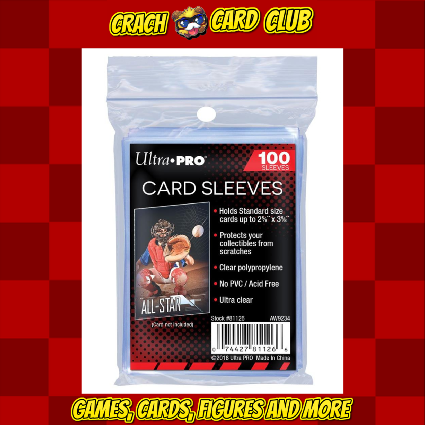 Ultra Pro UP - Standard Sleeves - Regular Soft Card (100 Sleeves)