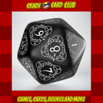 DICE D20 Level Counter Black & white Die