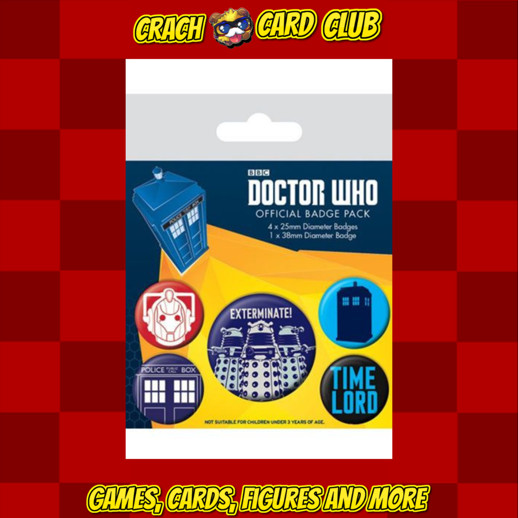 dr who Doctor Who Pin-Back Buttons 5-Pack Exterminate
