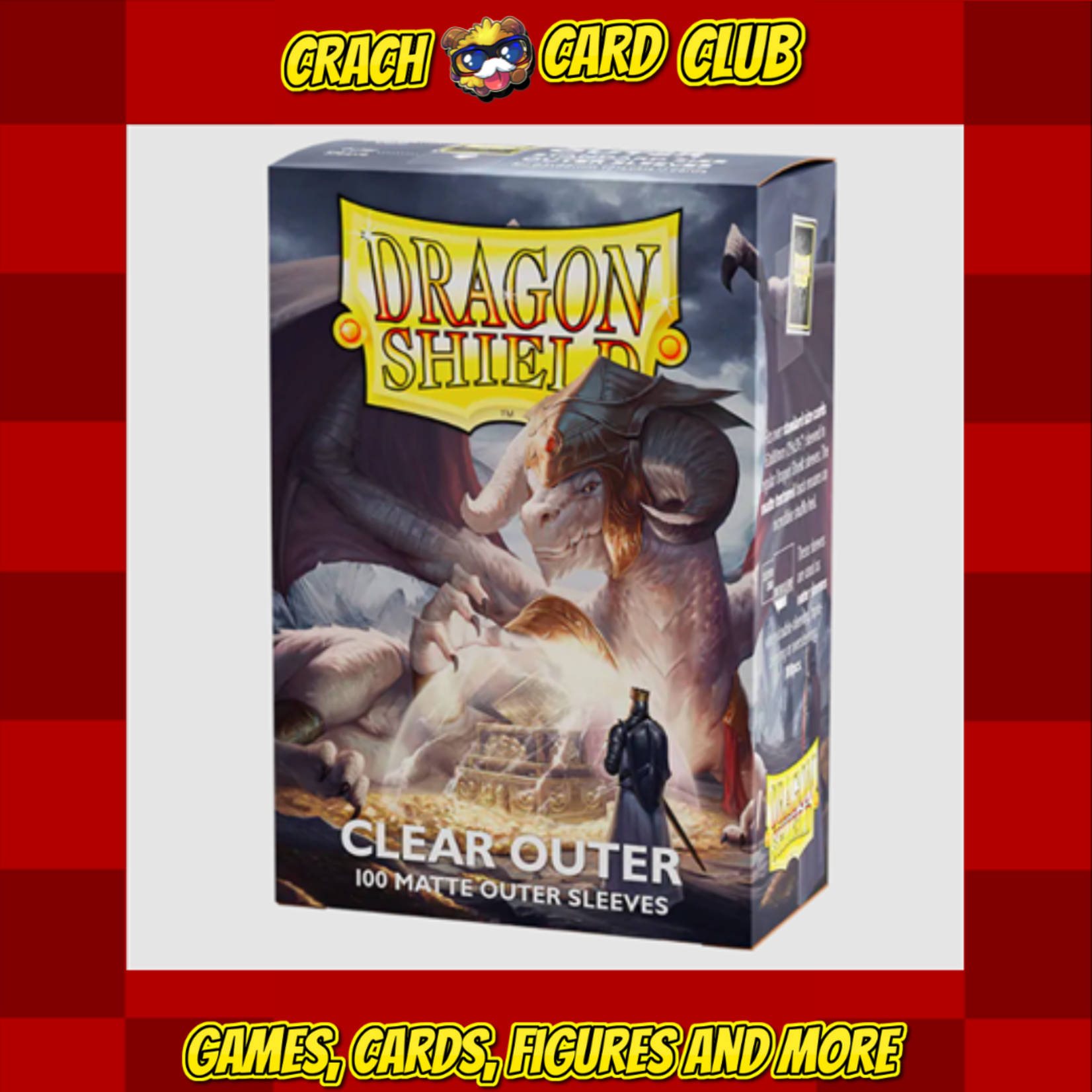 Dragon Shield Dragon Shield Standard Size Outer Sleeves - Matte Clear (100 Sleeves)