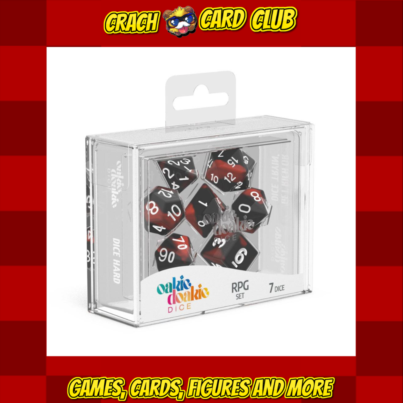 oakie doakie Oakie Doakie Dice RPG Set Glow in the Dark - Lava (7)