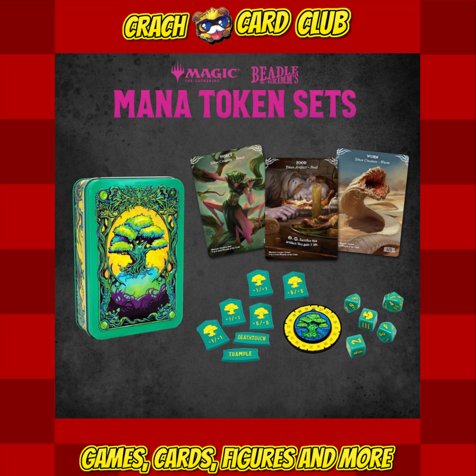 Beadle & Grimm's Magic the Gathering Dice and Token Pack Green Mana