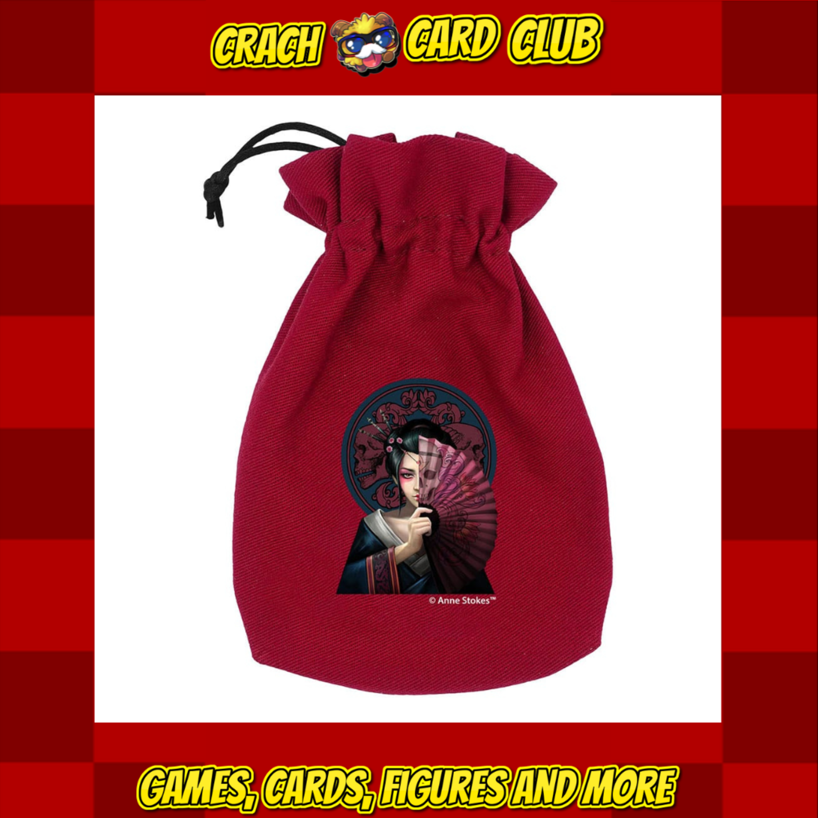 anne stokes Anne Stokes Dice Pouch Geisha Skull