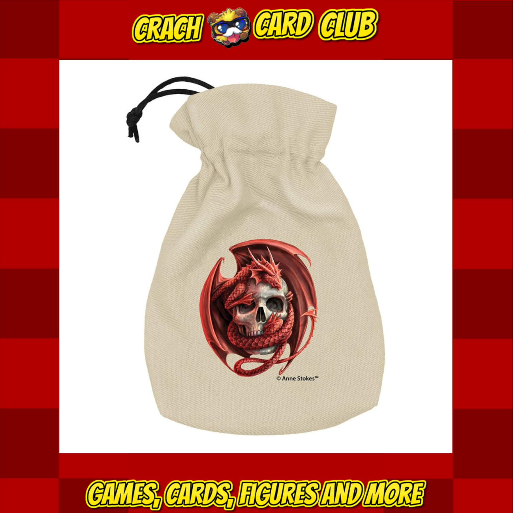 anne stokes Anne Stokes Dice Pouch Skull Embrace