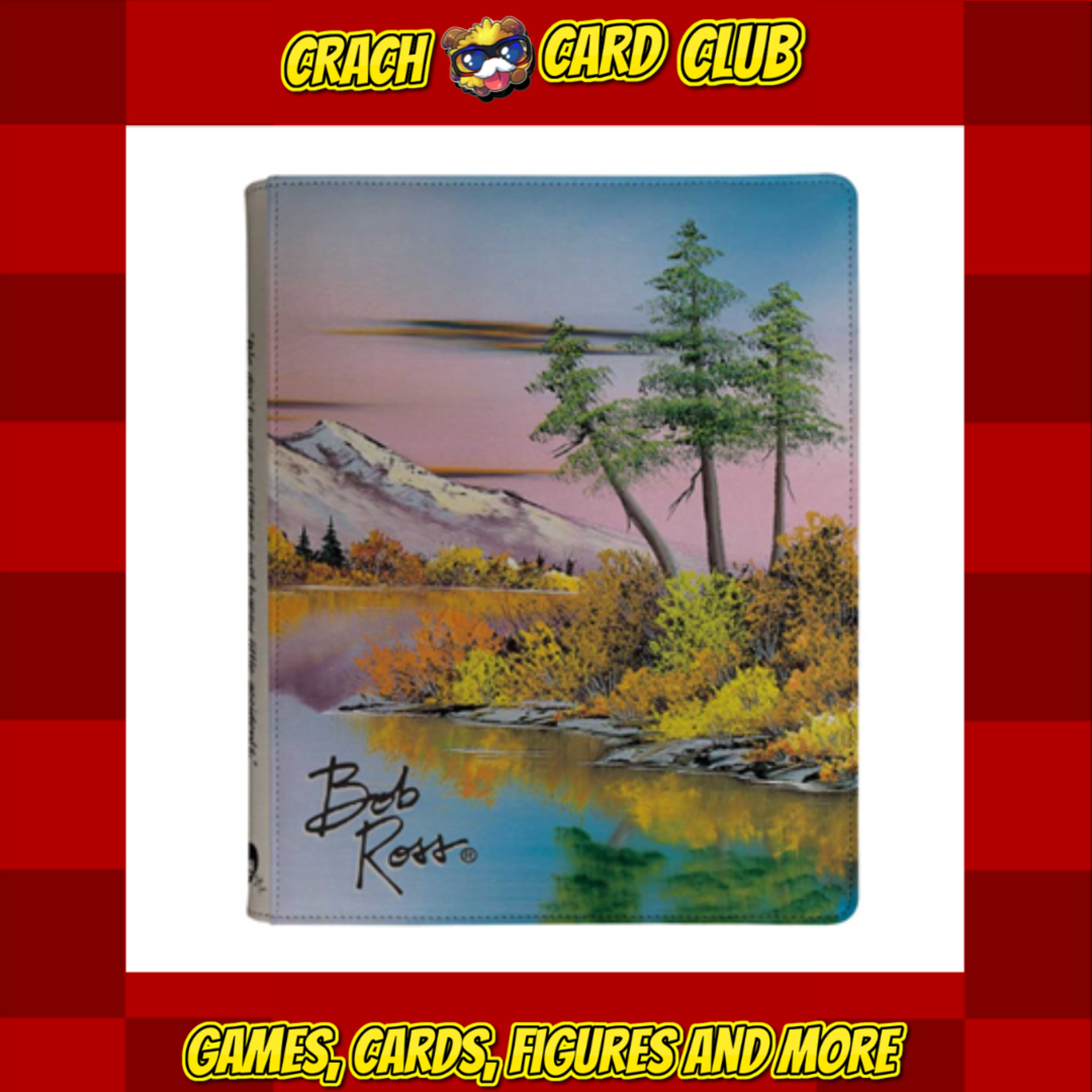 Ultra Pro UP - Bob Ross Mighty Mountain Lake 9-Pocket Zippered PRO-Binder