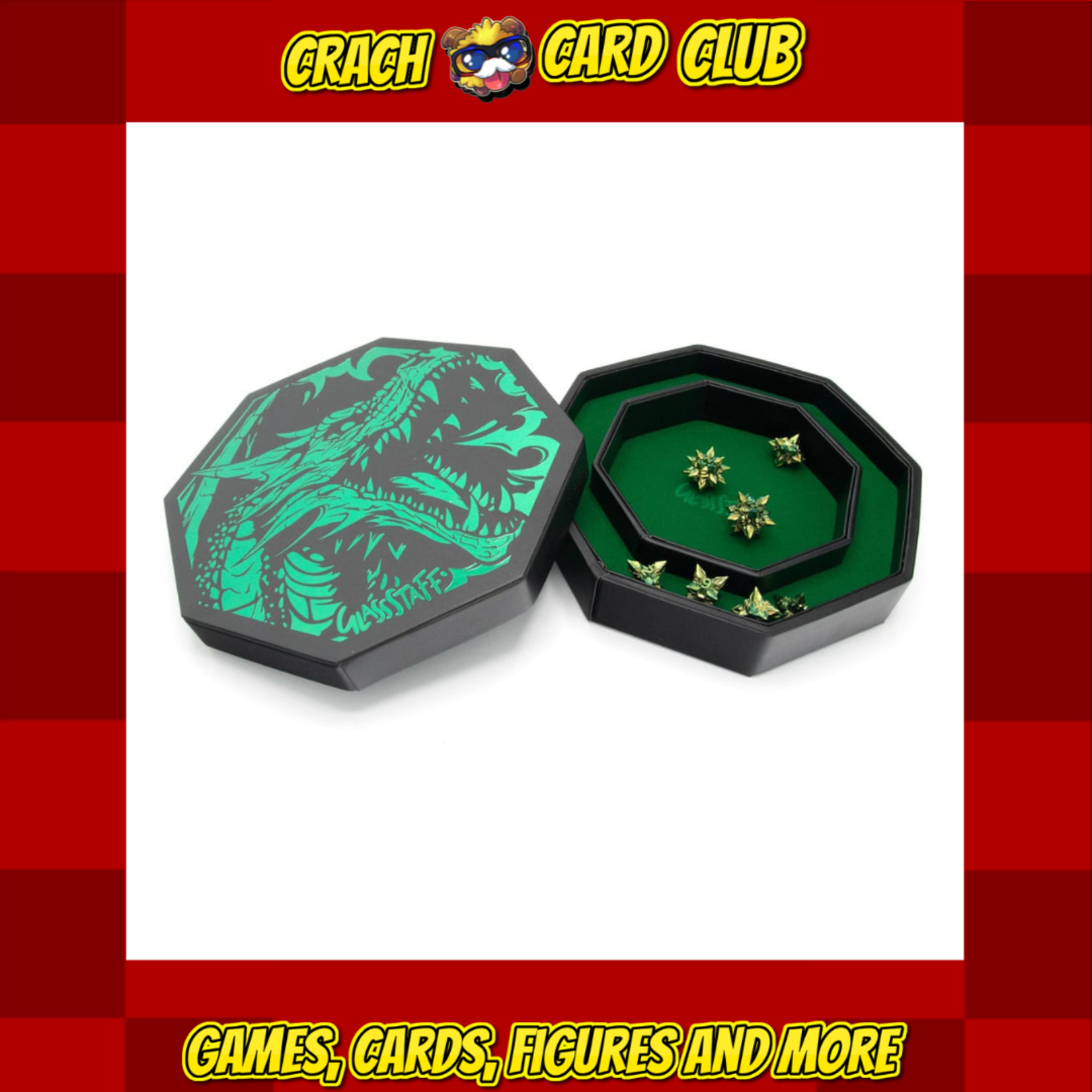 critstones CritStones Arena Dice Tray Green Dragon