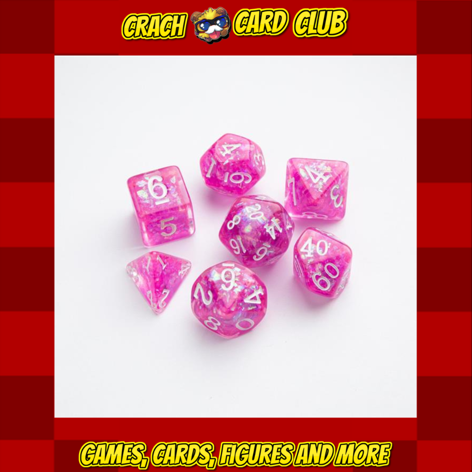 Chessex Gamegenic - Candy-like Series - Rasberry - RPG Dice Set (7pcs)