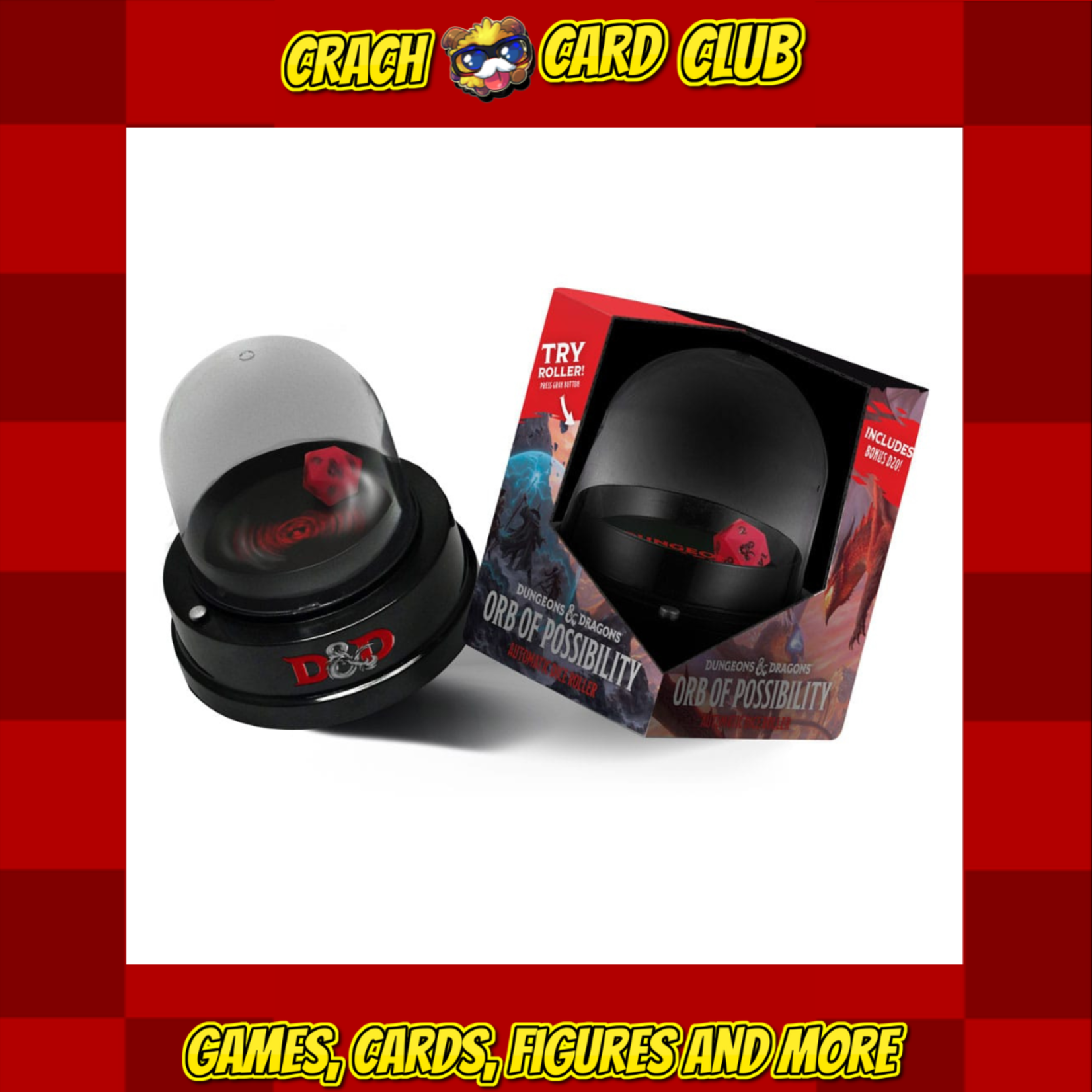 DnD Dungeons & Dragons Dice roller with dice Orb of Possibility