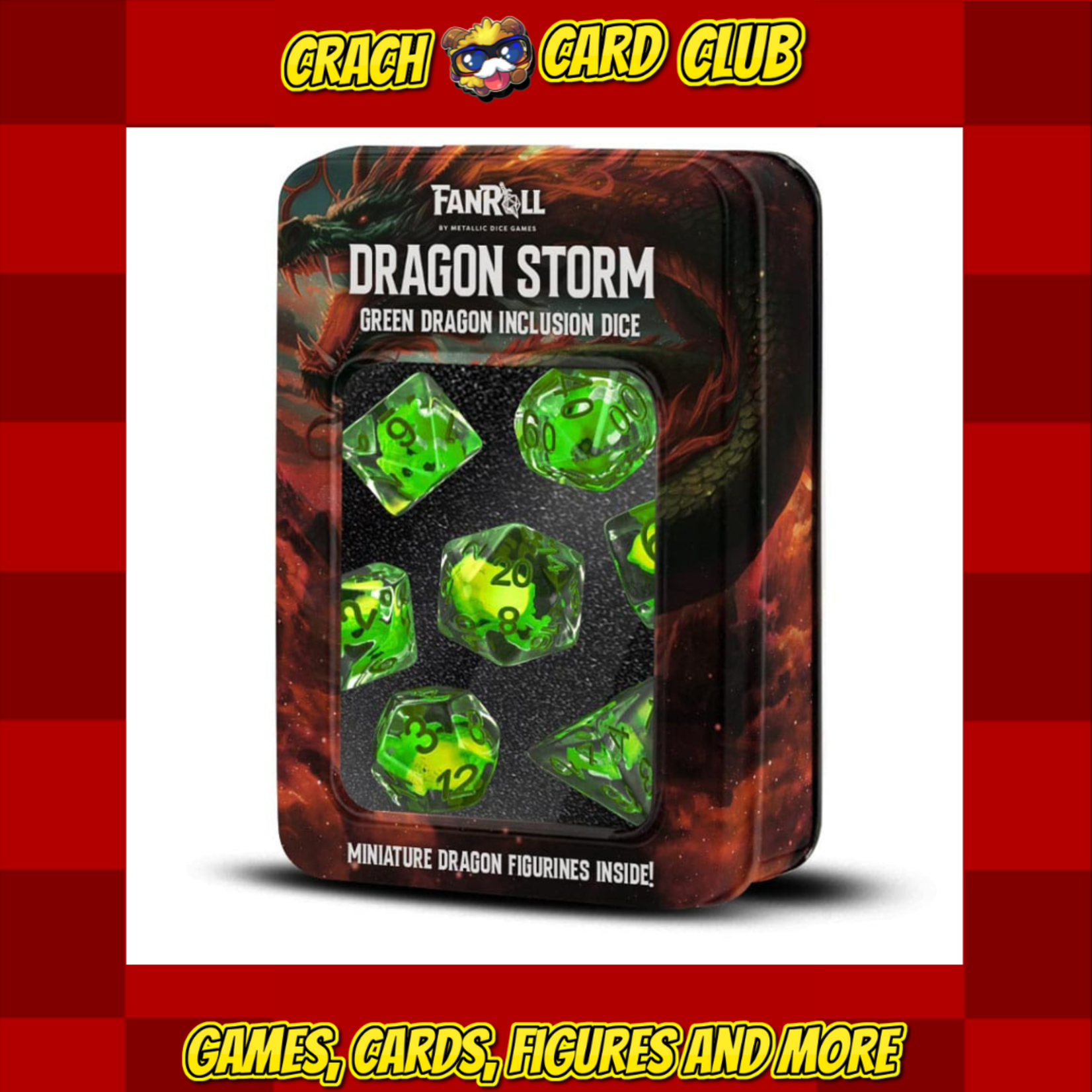 dragon storm Dragon Storm Inclusion Dice Set Green Dragon (7)