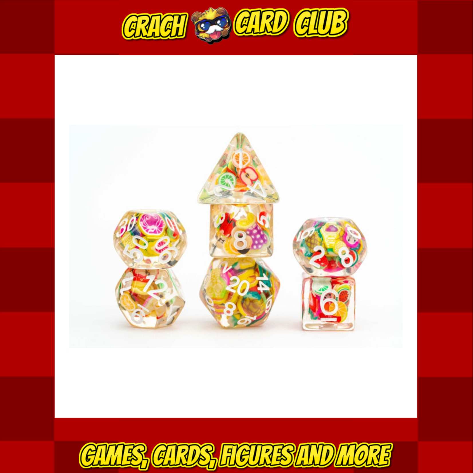 fanroll FanRoll Dice Set Rainbow Dinosaur (7)