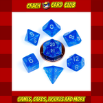 fanroll FanRoll Mini Dice Set Stardust Blue with Silver Numbers (7)