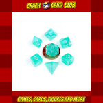 fanroll FanRoll Mini Dice Set Stardust Turquoise (7)