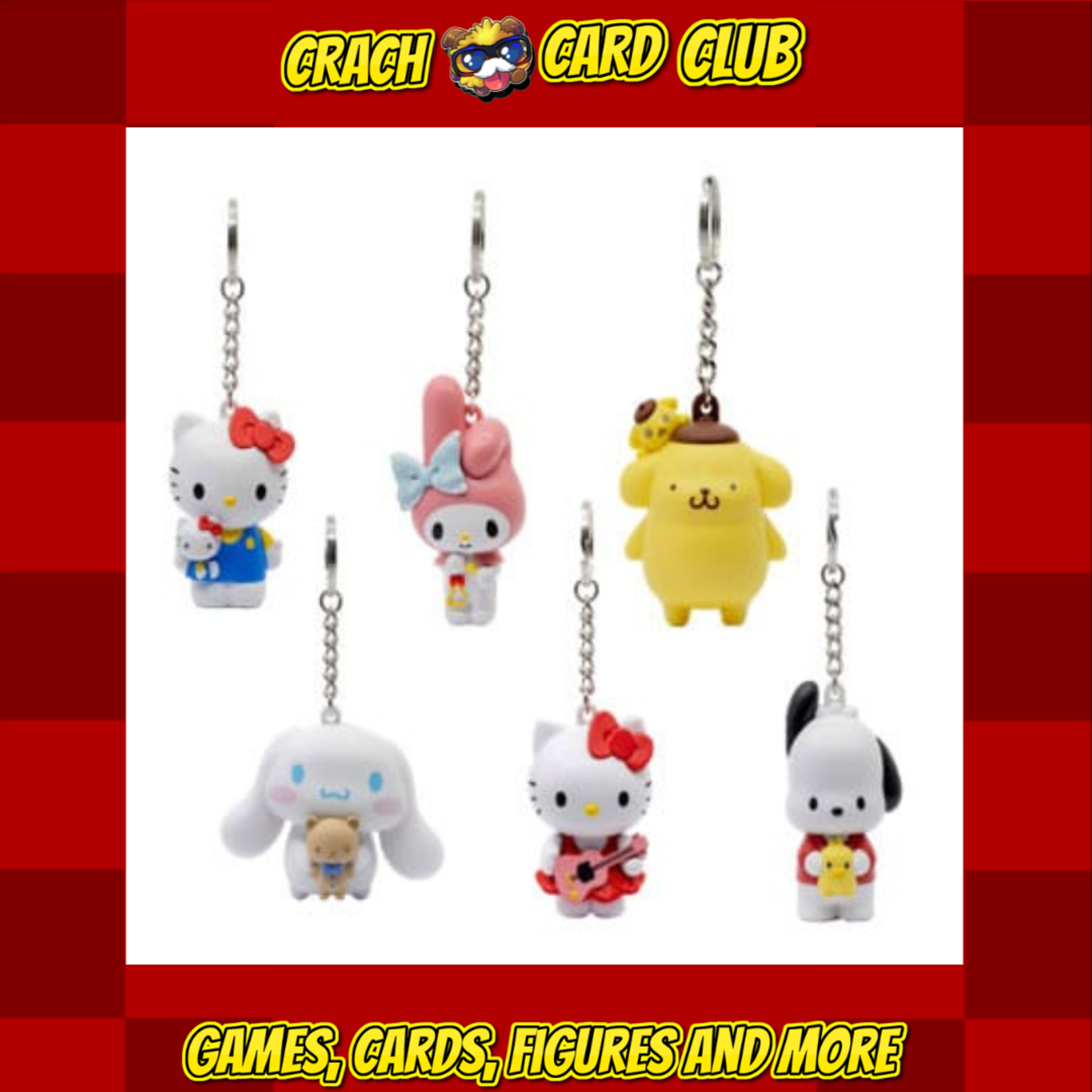 sanrio Sanrio Pocket Hero Keychain Hello Kitty and Friends (1)
