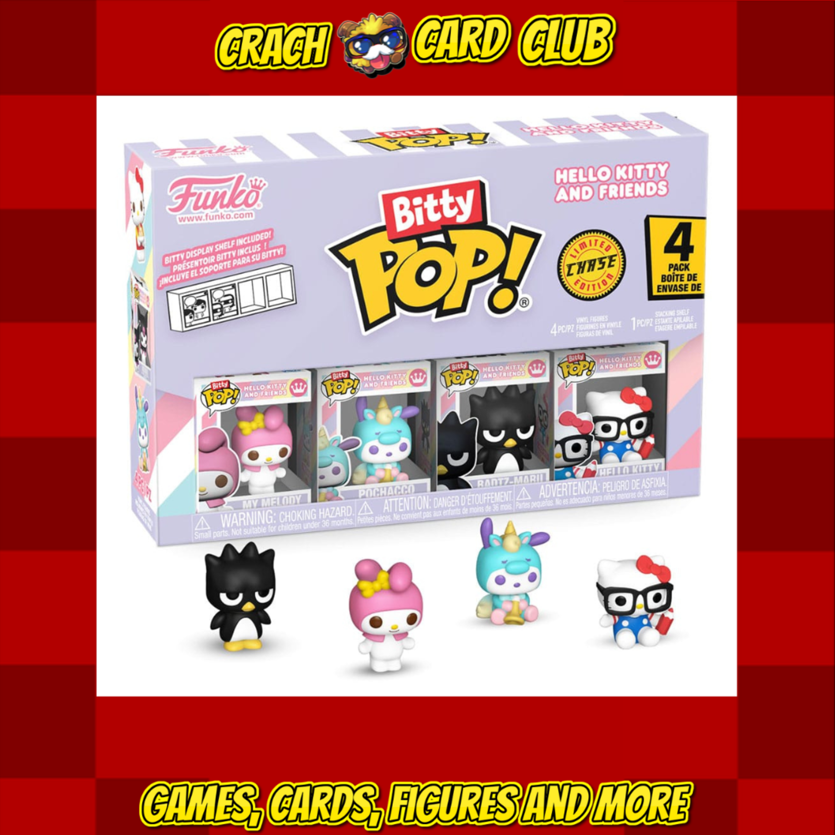 hello kitty and friends Hello Kitty and Friends Bitty POP! Vinyl Figure 4-Pack Series 4 2 cm