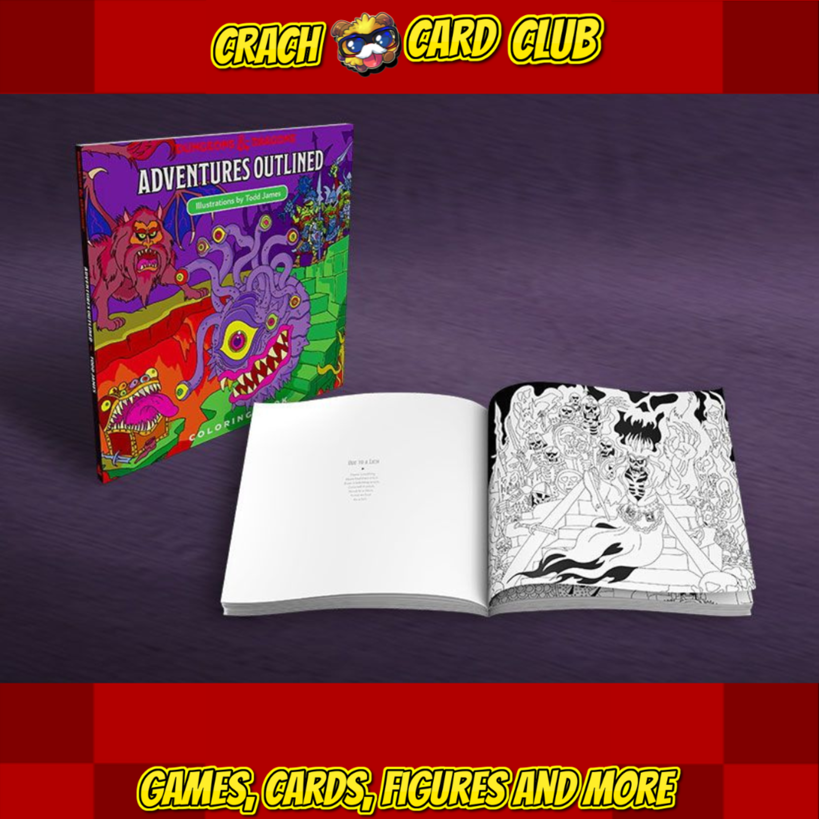 DnD Dungeons & Dragons Adventures Outlined Coloring Book