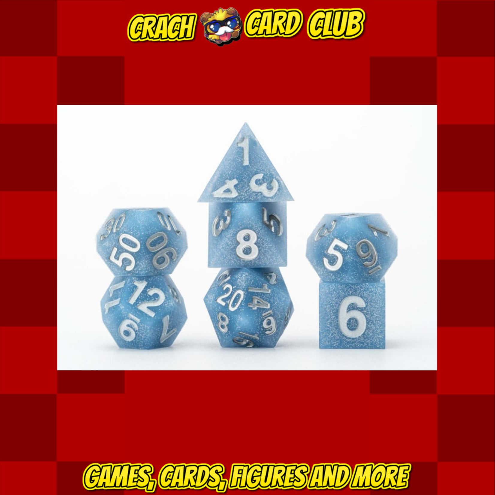 fanroll FanRoll Sharp Edge Silicone Dice Set Glacial Debris (7)