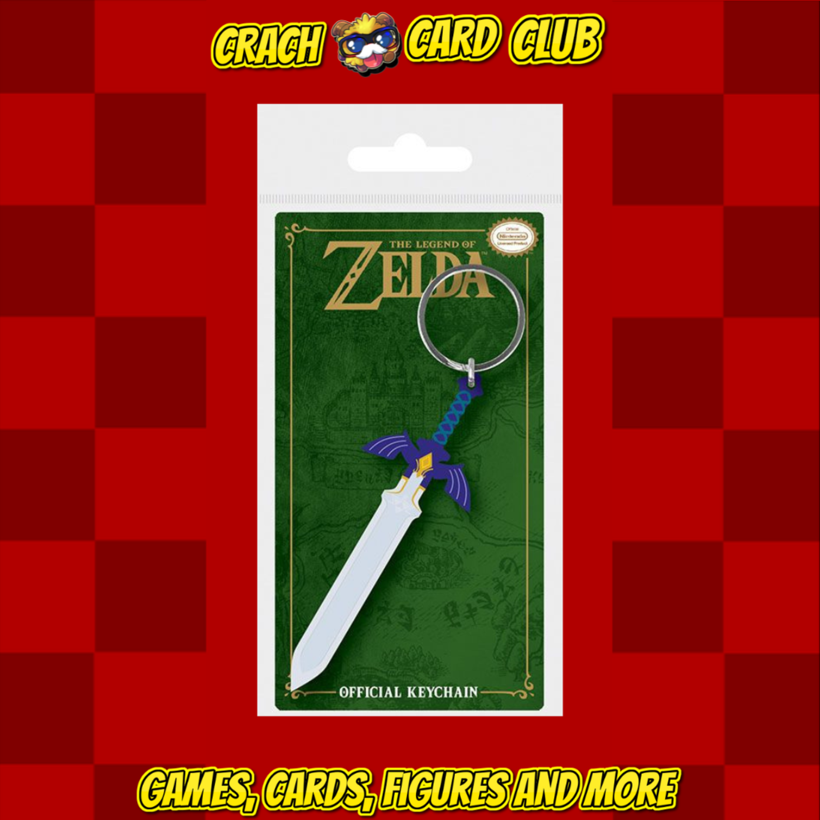 Nintendo Legend of Zelda Rubber Keychain Master Sword 6 cm
