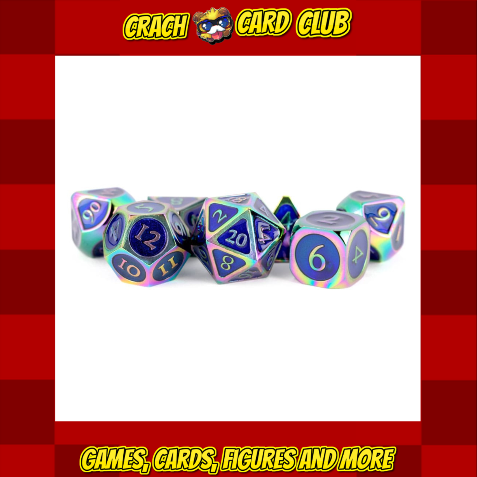fanroll FanRoll Dice Set Rainbow with Blue Enamel (7)