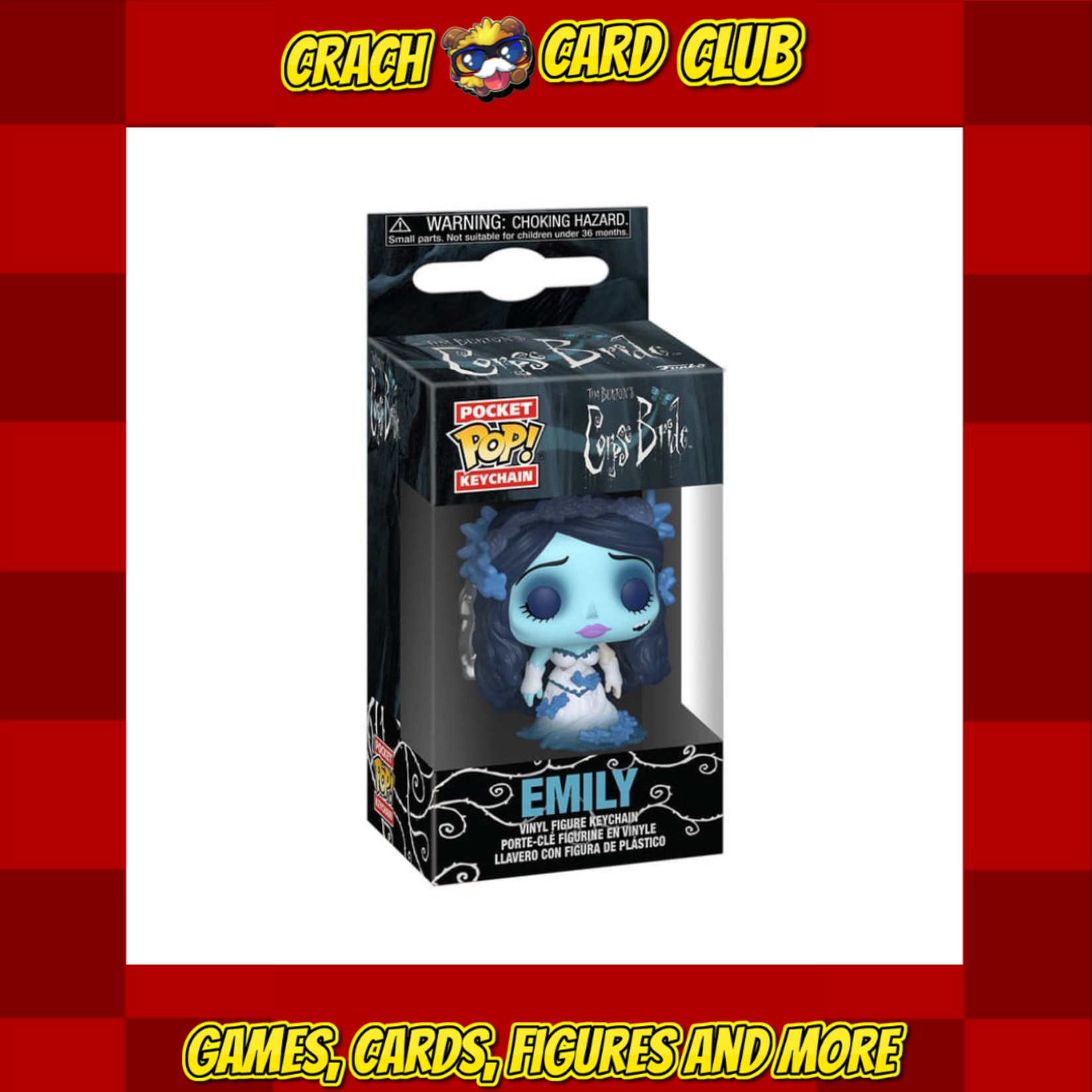 FUNKO Corpse Bride Pocket POP! Vinyl Keychains 4 cm Emily with Butterflies