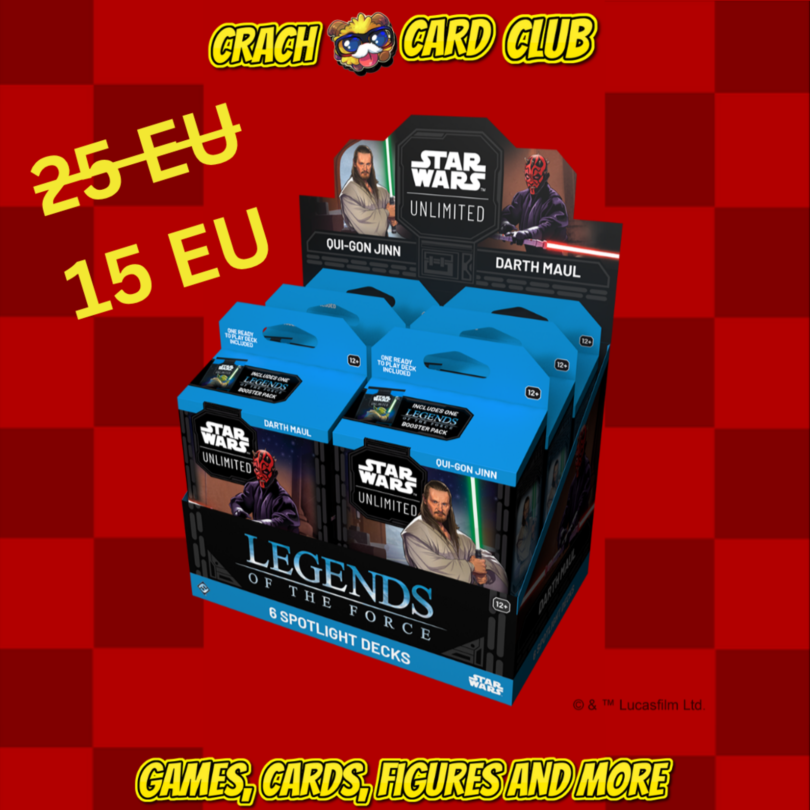 star wars unlimited SW Unlimited Legends of the Force Deck Quigon (HOT DEAL)