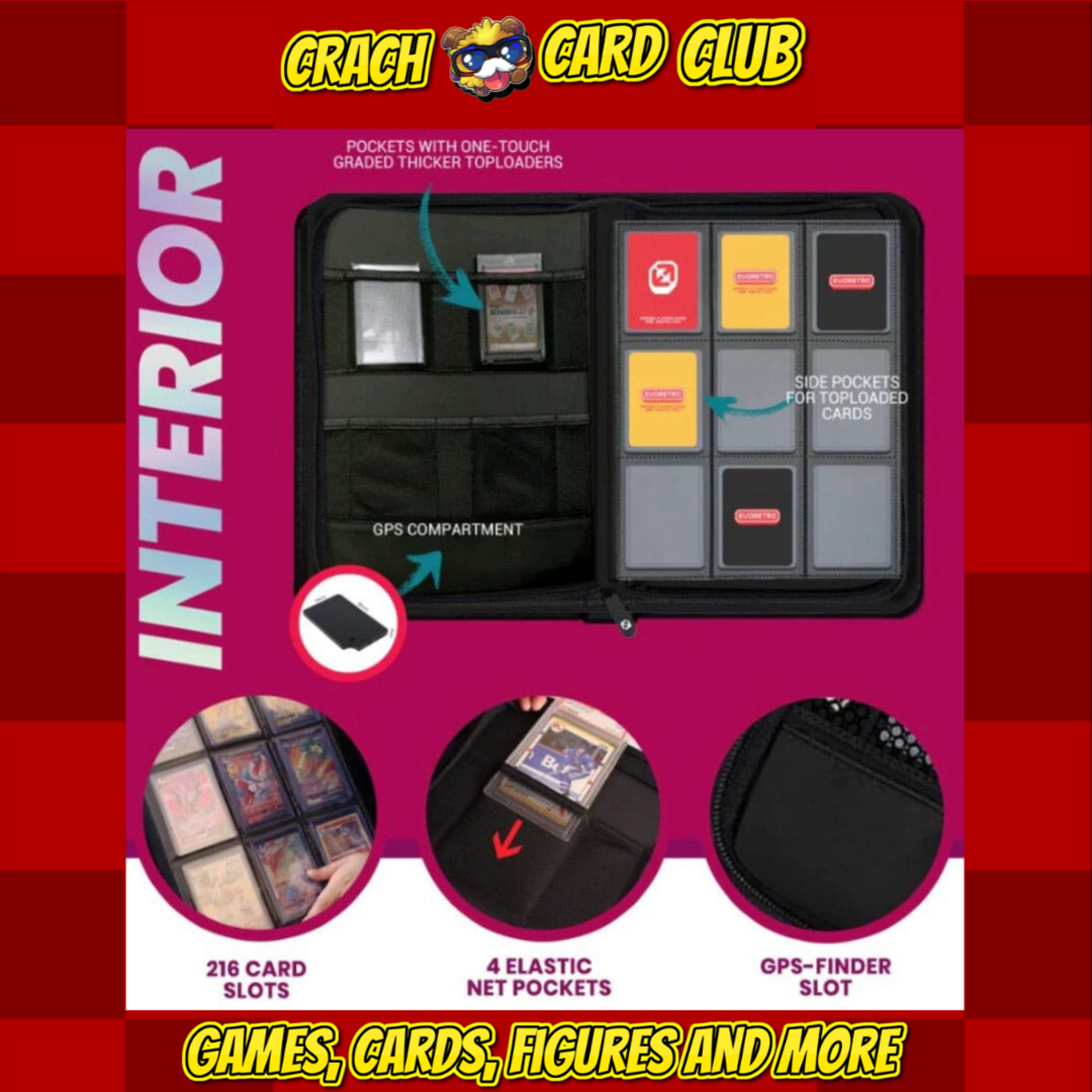 evoretro Evoretro Shield+ Topload Cards Binder 216 Cards Purple