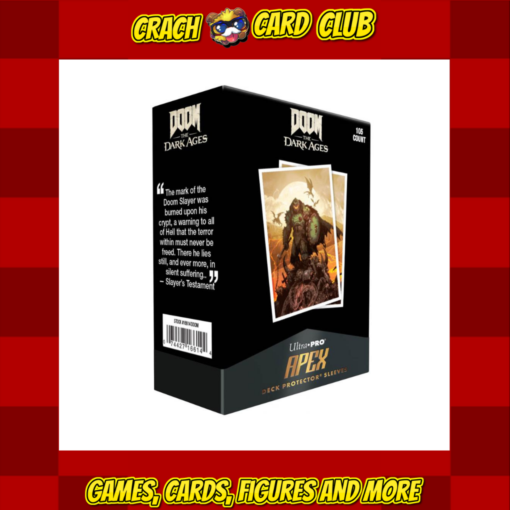 Ultra Pro UP - DOOM 105ct Apex Deck Protector Sleeves 2 for Bethesda - Doom