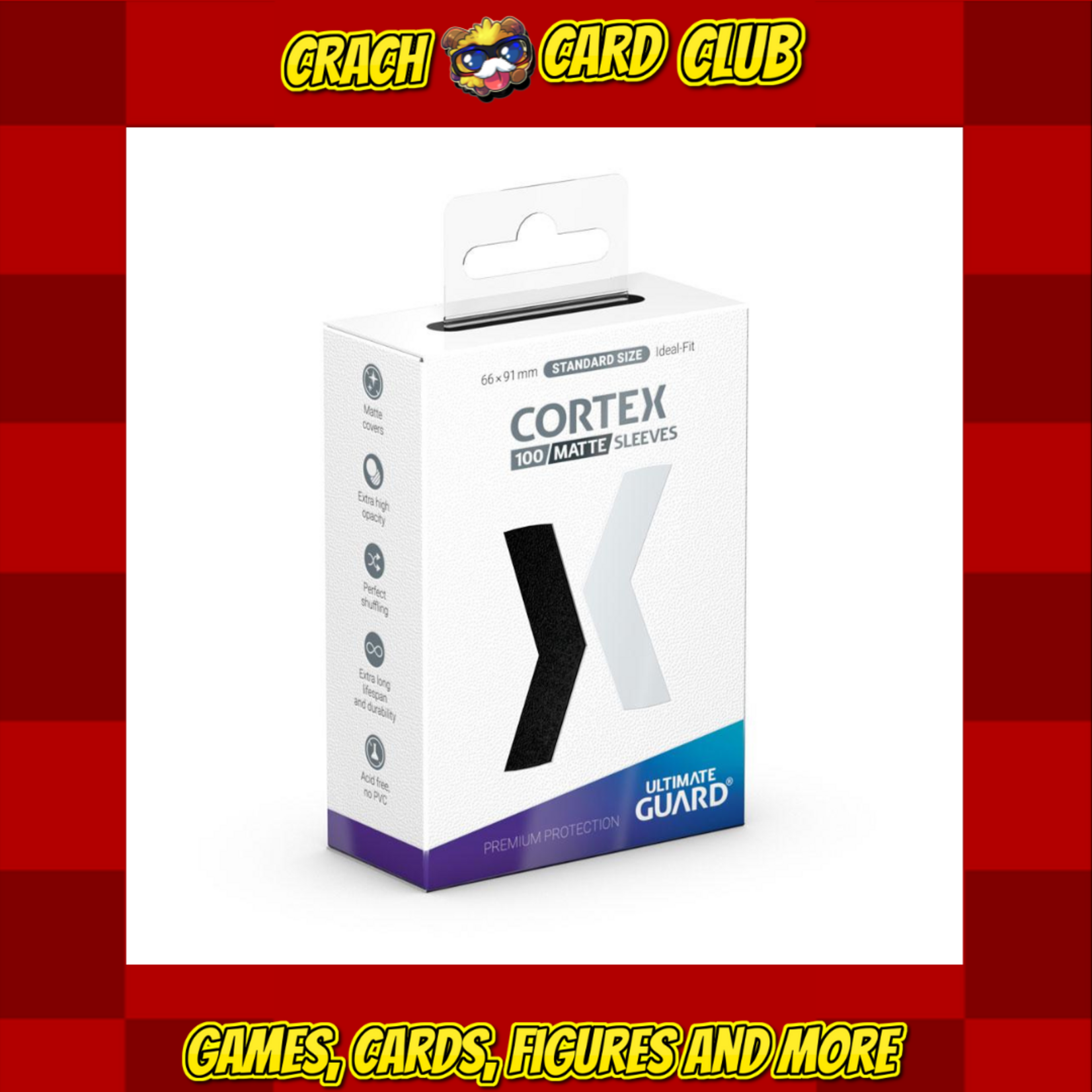 ultimate guard Ultimate Guard Cortex Sleeves Matte Standard Size (100) - Black