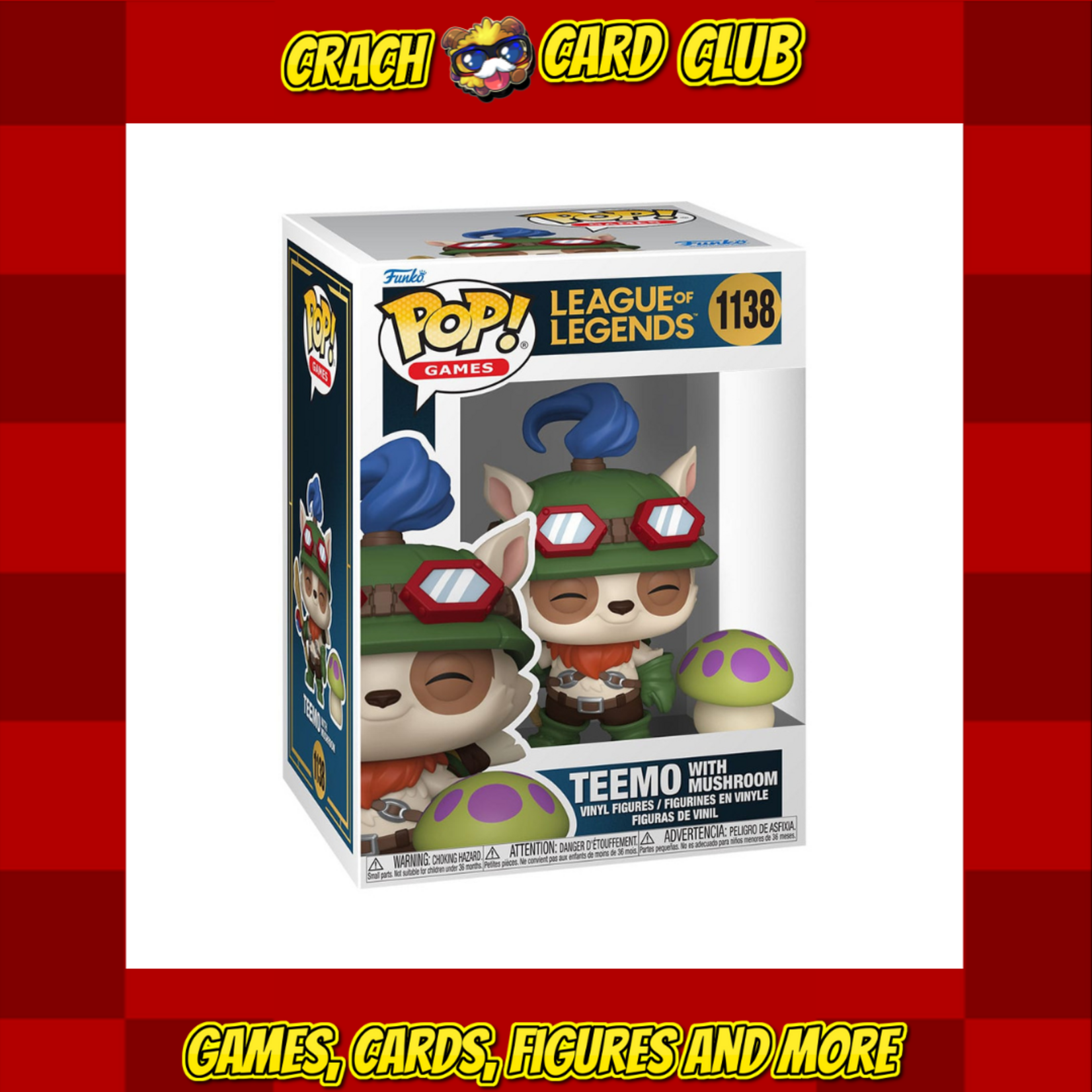 League of Legends League of Legends POP!&Buddy Games Vinyl Figure Teemo w/Shroom 9 cm