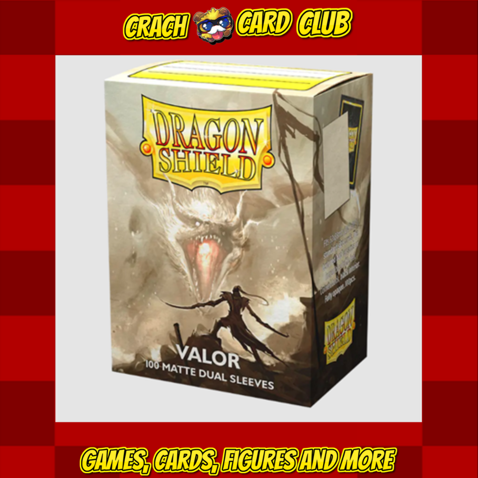 Dragon Shield Dragon Shield Standard size Matte Dual Sleeves - Valor (100 Sleeves)