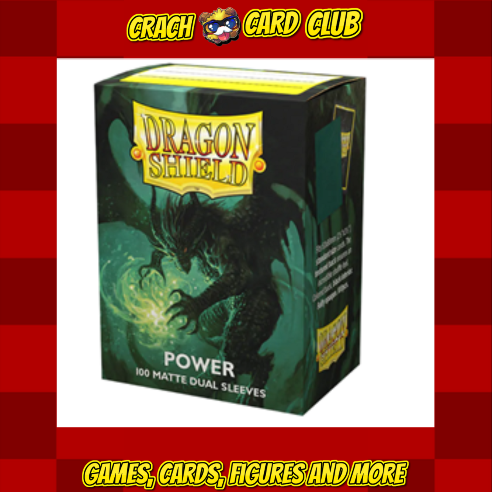 Dragon Shield Dragon Shield Dual Matte Sleeves - Metallic Green / Power (100 Sleeves)