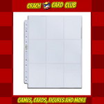 Ultra Pro UP - Silver 9-Pocket Pages (11 Hole) Display (100 Pages)