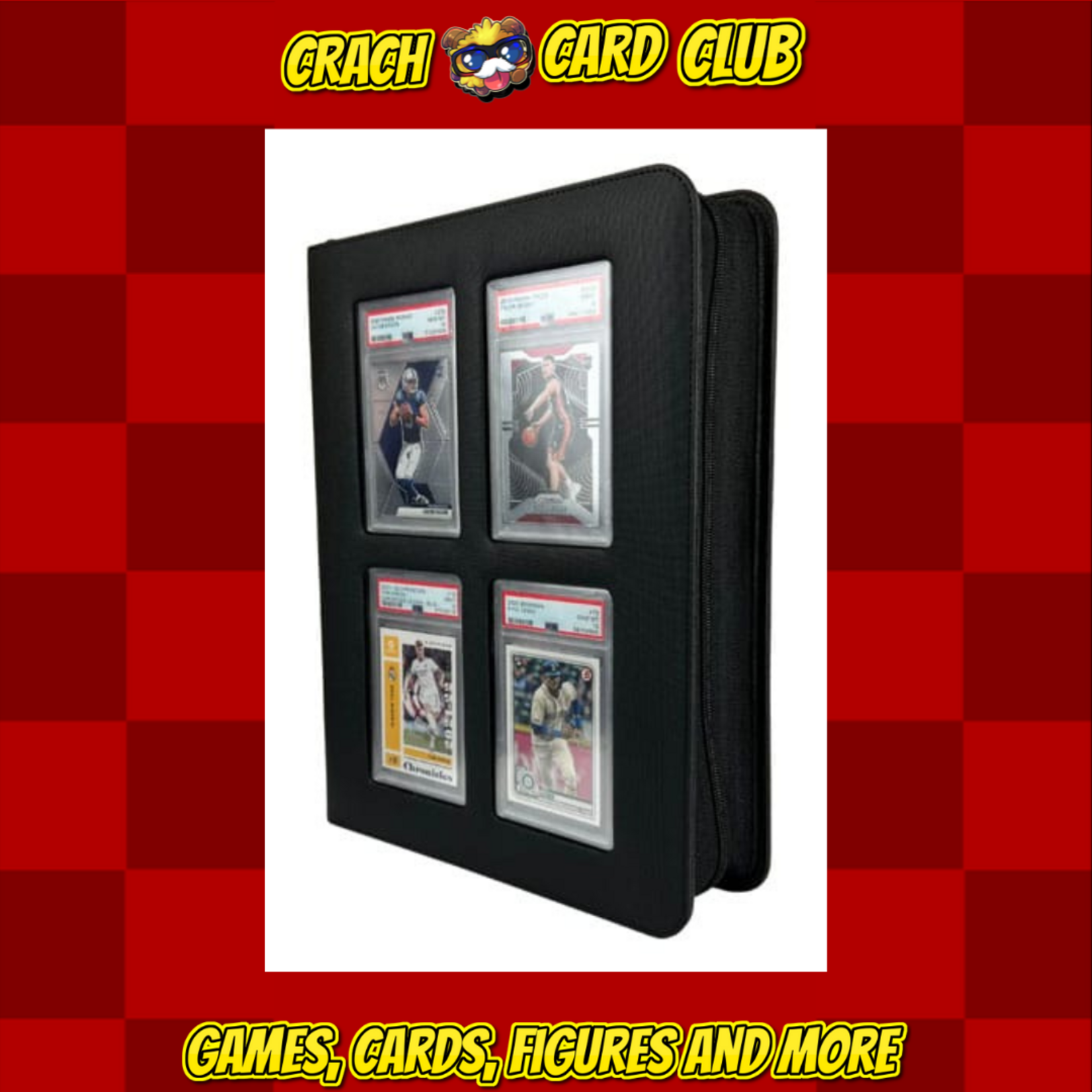 evoretro Evoretro Premium Card Slab Binder with Window Black